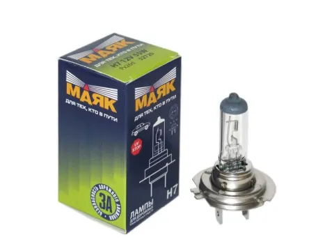 Лампа МАЯК Н7 12V 55 Px26d    (мин.уп.10шт) /10/100