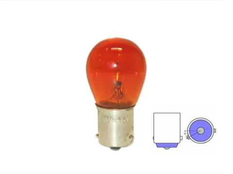 Лампа МАЯК А 12V 21W BAU15S ORANGE(смещ.цоколь)   (мин.уп.100шт) /100/1000