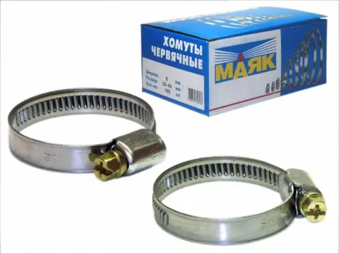 Хомут  25 - 40 мм"Маяк" ( 1000/100 ) 9мм