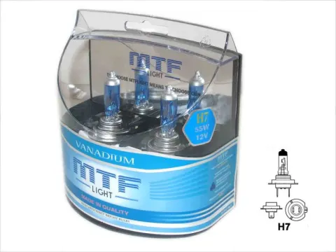 Набор ламп MTF H7 12V55W Vanadium 5000K (Корея)