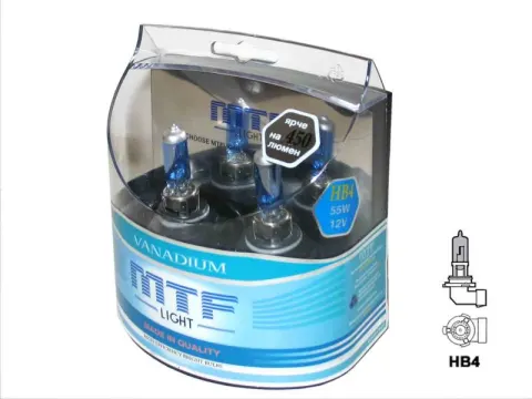 Набор ламп MTF HВ4 9006 12V55W Vanadium 5000K (Корея)
