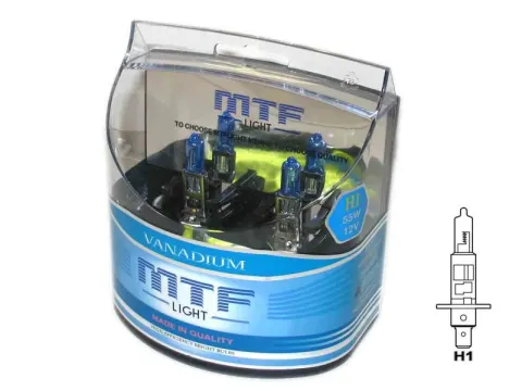 Набор ламп MTF H1 12V55W Vanadium 5000K (Корея)