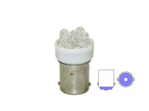 Светодиод 24V T15  5LED BA15S WHITE "Маяк"/10